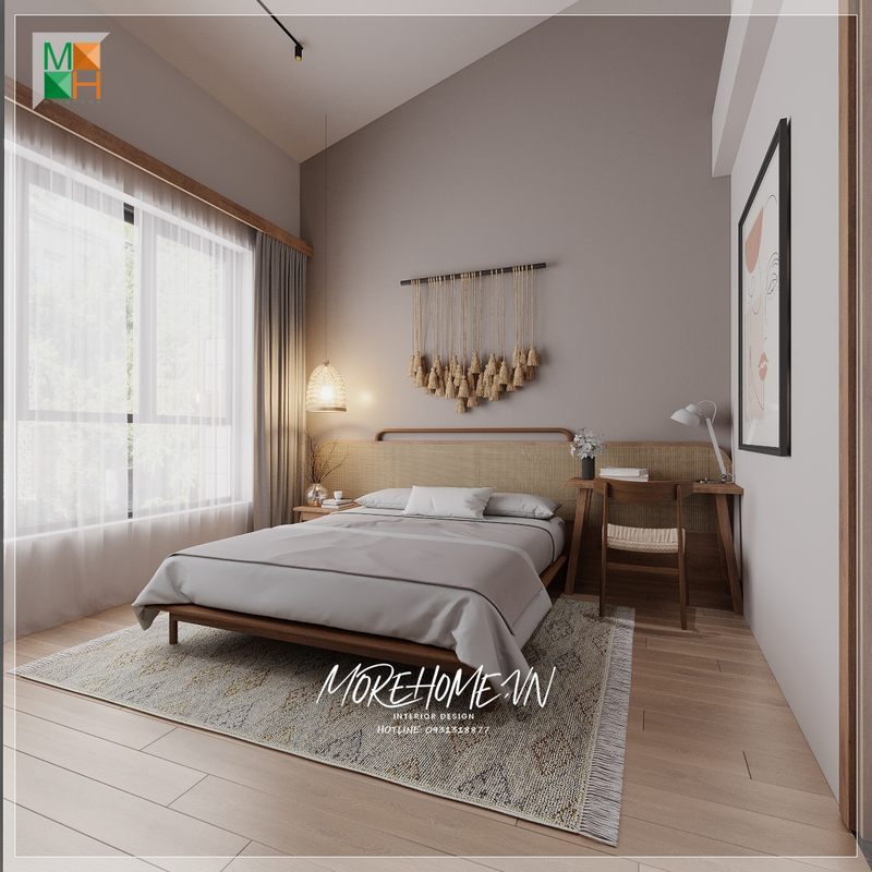 Giường ngủ có chân gỗ tự nhiên nội thất quan trọng trong không gian phòng ngủ mang đến sự dễ chịu thoải mái đem đến những giấc ngủ ngon lành.